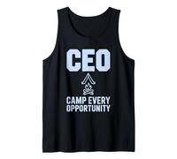 CEO Camp Aventura de camping en todas las oportunidades Camiseta sin Mangas