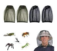 CEO - Paquete de 4 mosquiteras para la cara, mosquitera, cubierta para la cabeza de insectos, protección contra insectos y insectos