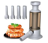 Ceolup Máquina para Hacer Salchichas Vertical, Máquina para Hacer Salchichas caseras | Máquina para Hacer Salchichas casera de llenado rápido y fác,Máquina llenadora de Carne con 4 Tubos Hechos