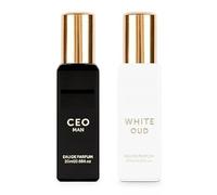 CEOMan & WhiteOud Unisex Perfume Set | Long Lasting EDP | 2x20ml | Tonka, Agarwood & Orange | Woody, Premium Fragrance | For Men & Women