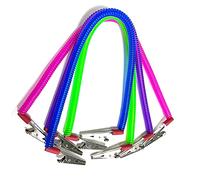 Ceonam 4 clips multicolor para servilletas, baberos para dental, cadenas de cuello con clips de metal para clínica dental, protector de ropa de comedor en casa para adultos, niños y bebés, CEM45