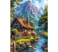 CEOVR 5D Diamond Painting Kits Paisaje,Pintura de Diamantes Arte 30x40 cm,Montañas DIY Diamond Art Kits Adulto Principiante