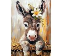 CEOVR Diamond Painting Burro,5D Diamond Painting Kit Completo Lobo,Pintura de Diamantes Arte 30x40 cm,DIY Animales Lindos Diamond Painting Kits,Diamond Art Kits Adulto Principiante