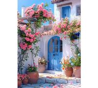 CEOVR Kit de pintura de diamantes para adultos, pintura de diamante para casa y flores, 30 x 40 cm, juego de pintura de diamantes para adultos, rosas