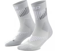 CEP Core Run Merino Socks Mid Cut 3.0, calcetines de running, mujer, gris 40-43 Grey/White