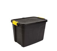 CEP HW442 Caja de Almacenamiento 60 l, Plástico, Negro y Amarillo, 60x40x40 cm