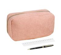 Cepa De Gran Capacidad Material De Pana De Papelería Multifuncional Caso De Almacenamiento De Regla Organizador De La Pluma De Almacenamiento Para Niños, Niñas Adolescentes, Estudia, rosa, Se référer