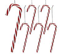 Cepewa Bastones de caramelo (6 unidades, aprox. 12 cm), color rojo y blanco