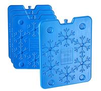Cepewa Juego de 4 acumuladores de frío para bolsa isotérmica, reutilizables, 800 ml, 25 x 32 cm, elementos de refrigeración de -18 a +40 ° (1 juego de 4 acumuladores de 800 ml)