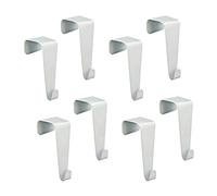 Cepewa - Juego de 8 ganchos para puertas y ventanas para colgar en color blanco