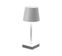 Cepewa Lámpara de mesa blanca con función táctil | Lámpara de noche con pilas | Brillo ajustable | blanco cálido | (1x lámpara de mesa blanca de 26 cm con pilas)