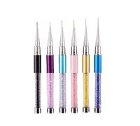 cepillado de uñas, 1 pincel profesional for decoración de uñas, bolígrafo for pintar gel UV, delineador de uñas tallado, pincel de belleza con diamantes de imitación 3D(7mm)