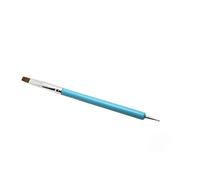 cepillado de uñas, 2 pinceles de nailon doble punta for uñas, herramienta perforadora, pincel dibujo plano, pintura for arte(01)