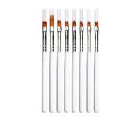 cepillado de uñas, Juego de 8/15 pinceles for decoración de uñas, pincel profesional for dibujo, pintura en degradado, herramienta for pintar flores con gel UV(White-8pcs)