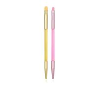 cepillado de uñas, Pincel de doble punta for diseño uñas, pincel for pintar, extensión gel UV, dibujo y tallado, herramienta manicura DIY, for(Pink)