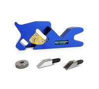 Cepilladora de carpintería para recortar esquinas de bordes, chaflán de 45° con profundidad de corte ajustable y nivel de burbuja, hoja de acero al carbono, herramienta de aplanamiento manual portátil