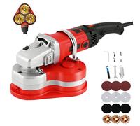Cepilladora de hormigón de 3 cabezales y 4 pulgadas, pulidora para hormigón, cemento, mármol y granito, con de extracción de polvo y control de 6 velocidades (3800 W)(Standard package)