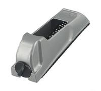 Cepilladora de mano con hoja de acero inoxidable, cuerpo de metal, agarre antideslizante, fijación segura de tornillo, fácil liberación del pulgar, herramienta ligera y compacta para carpintería para