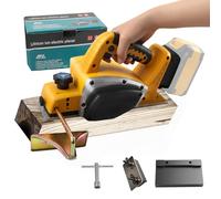 Cepilladora de mano eléctrica inalámbrica para batería Dewalt de 20 V (sin batería), cepilladora eléctrica sin escobillas de 15000 rpm, ancho de cepillado de 82 mm, profundidad de chip de 2 mm para