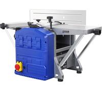Cepilladora y cepilladora de bordes y alisadoras, 1250 W, torsión de cuchillo, 8000 rpm, ancho de 204 mm, evacuación de virutas, altura de la mesa 355 mm