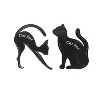 cepillo|2PCS Plantilla de delineador de ojos de gato Material de PVC premium Aplicadores de maquillaje de ojos ahumados Guía de delineador de en forma de gato Herramienta de plantilla para princ