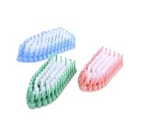 Cepillo abrasivo de 3 piezas con cerdas suaves y flexibles en ángulo múltiple para lugares de difícil acceso, herramienta de limpieza de color aleatorio con cómodo cepillo de limpieza de color