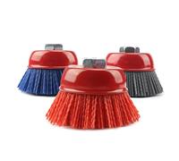 Cepillo abrasivo de nailon 75 mm y 3 pulgadas, rueda pulido polímero grano 80-240 for amoladora angular herramienta rotativa Dremel wanglan(3Pcs Mix,M14x2)