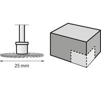 Cepillo abrasivo G120 25 mm (S472) BOSCH SpeedClic: Cepillo abrasivo para detalles, grano 120
