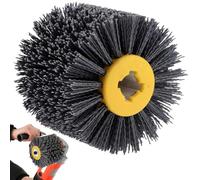 Cepillo abrasivo: grano 80, ancho 100-120 mm | adecuado para rodillo abrasivo, cepillo de nylon para máquina de raso, negro, rueda de trefilado