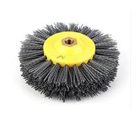 Cepillo abrasivo para rueda de trefilado, rueda de pulido para madera de piedra antigua, cepillo de alambre de alta durabilidad con rosca M14, diámetro exterior de 150 mm para (120#)