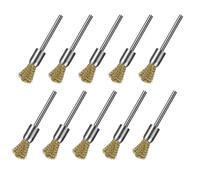 Cepillo Alambre, 10 Piezas Cepillo Taladro de 3 mm Pequeño Cepillo de Alambre Cepillo Metalico Limpieza Mini Cepillo De Latón para Limpieza de Lijado y Desbarbado