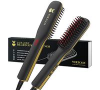 Cepillo Alisador de Barba 3 en 1 VIKICON, Peine Alisador Electrico para Hombres, Pantalla LED de Temperatura Ajustable, Voltaje Dual