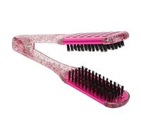Cepillo Alisador de Doble Cara, Peine para Peinar y Desenredar el Cabello, Rojo Rosa, para Peluquería y Cabello Suave