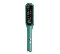 Cepillo Alisador de Pelo Eléctrico, Peine Caliente, Peine Calefactor Multifuncional, Herramienta de Peinado Antiescaldado de Iones Negativos-D Enchufe Europeo