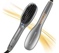 Cepillo alisador iónico, cepillo alisador iónico mejorado con 8 niveles de calor para cabello sedoso