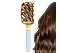 Cepillo Alisador Para El Cabello,Alisador Antiestático para el Cabello | Peinado con Cerdas Naturales | Para Cardado, Viaje, Salón De Peluquería, Peinado, Hogar, Dormitorio Y Uso Diario