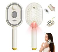 Cepillo Alisador Pelo Vapor, Cepillo de Vapor Eléctrico Cabello, 3 En 1 Cepi-llo Desenredante, Cepill-o pelo antiestático pulverizador Agua, Alisador Vapor Peine Recargable, Regalos para Mujeres