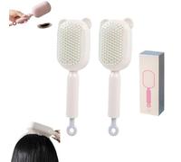 Cepillo antiestático autolimpiante, depilación con un solo toque, reduce la rotura, crea volumen, peine de cuero cabelludo para todo tipo de cabello