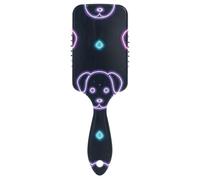 Cepillo antiestático de perro neón fluorescente de dibujos animados para cabello rizado para hombres diseñado para cabello fino con mango ergonómico cepillo para cabello rizado