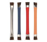 Cepillo antiestático Limpiador electrónico de Doble Cabezal Juego de 4 Piezas para Chip Cámara Teclado Limpieza de computadora Acero Inoxidable Naranja Azul Rojo Plata