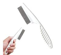 Cepillo antipulgas para gato | Cepillo para pulgas con diseño de mango engrosado,Peine para pulgas para mascotas, ayuda a la piel seca, peine para la prevención y la detección de