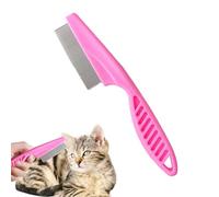 Cepillo antipulgas para gatos - Cepillo de lavado de perros con mango antideslizante - peine para garrapatas, juego de peine de cuidado para perros y gatos, eficaz removedor de pelo flotado para