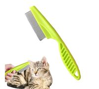 Cepillo antipulgas para gatos - Cepillo de limpieza con diseño de mango grueso, peine antipulgas para e, ayuda con la piel seca, peine para pulgas para la prevención y detección de pulgas en