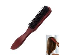 Cepillo Barba Cerdas Jabalí Natural, Cepillo Profesional Barba con Mango Madera Ergonómico, Antiestático Alisador, Ideal para Barbas Cortas Largas, Exfolia, Estimula el Crecimiento Distribuye Aceites