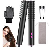 Cepillo calefactor para el cabello, cepillo alisador para el cabello, cepillo calefactor, cepillo soplador para cabello largo y corto - 5 temperaturas 20s calentamiento rápido cepillo calefactor