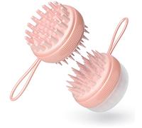 Cepillo Champú TOUCHBeauty Masajeador de Cuero Cabelludo de Silicona de 2 Caras para Limpieza del Cabello y Masaje de Cabeza, Húmedo y Seco, para Mujeres, Hombres, Hogares AG-2251 (Rosa)