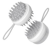 Cepillo Champú TOUCHBeauty Masajeador de Cuero Cabelludo de Silicona de 2 Caras para Limpieza del Cabello y Masaje de Cabeza, Húmedo y Seco, para Mujeres, Hombres, Hogares AG-2251 (Gris)