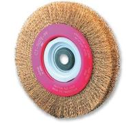 Cepillo circular alambre ondulado, diam. 150, 4 hileras, multieje, acero inoxidable 0,3mm