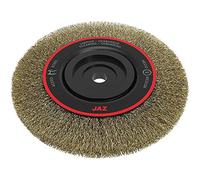 Cepillo circular alambre ondulado, diam. 150, 5 hileras, multieje, acero latonado 0,3mm