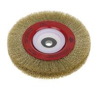 Cepillo circular alambre ondulado, diam. 175, 7 hileras, multieje, acero inoxidable 0,3mm